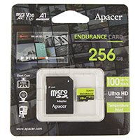 Карта памяти Micro SDXC 256Gb Apacer, Class 10 UHS-I U3, A1, адаптер