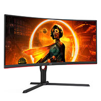 Монитор 34" AOC CU34G3S, Black-Red