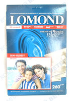 Lomond A4, 260г/м2, 20 парақ, жартылай жылтыр, бір жақты, қағазы