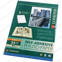 Lomond A4, 90г/м2, 25 парақ, күңгірт, самоклеющаяся, қағазы