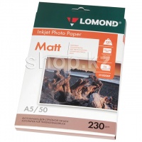 Lomond A5 (14.8x21), 230г/м2, 50 парақ, күңгірт, бір жақты, қағазы