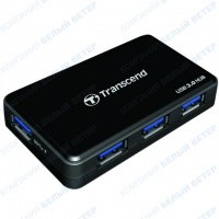 USB HUB 4-port USB 3.0 Transcend HUB3, Black