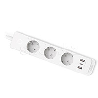 Умный сетевой фильтр TP-Link Tapo, 3 розетки, 1xUSB Type-C, 2хUSB, 1.5 м, White