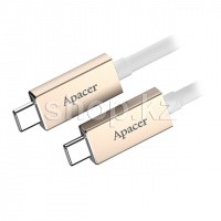 USB Type-C - USB Type-C Apacer DC120, 1m, Gold-White интерфейс кабелі