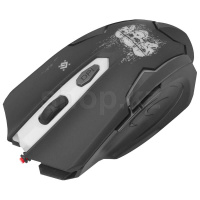 Мышь Defender Skull GM-180L, Black, USB + коврик