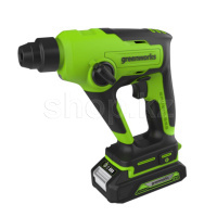 Перфоратор Greenworks GD24SDS1K2, без аккумулятора
