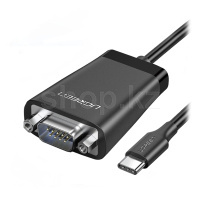 Переходник USB-C to DB UGREEN CM253, 9pin, RS232, 1.5m, Black