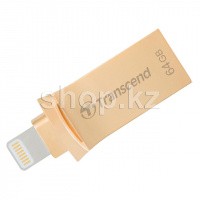 USB Флешка 64Gb Transcend JetDrive Go 500G for iPod/iPhone/iPad, USB 3.1, Gold