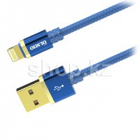 Apple Lightning OLMIO Deluxe, 1m, Blue интерфейс кабелі