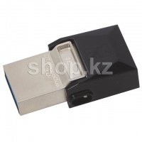 USB Флешка 16GB Kingston DataTraveler microDuo 3.0, Black-Silver