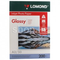 Lomond A3, 200г/м2, 50 парақ, жылтыр, бір жақты, қағазы