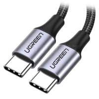 Кабель интерфейсный для USB Type-C UGREEN 50150, 1m, Gray Black