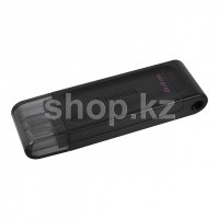 USB 64Gb Kingston DataTraveler 70, USB 3.2 (Type-C), Black флешкасы