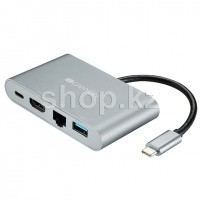 Переходник USB Type-C - HDMI, LAN, USB 3.0, USB Type-C Canyon CNS-TDS04DG, BOX