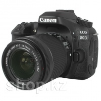 Фотоаппарат Canon EOS-80D Kit, 18-55 IS STM, Black