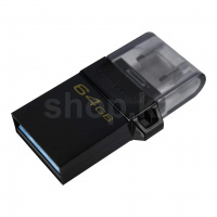 USB Флешка 64GB Kingston DataTraveler microDuo3 G2, Black