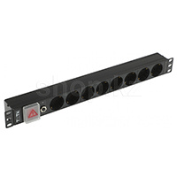 Сетевой фильтр Lanmaster TWT-PDU19-10A8P, для шкафов и стоек 19"