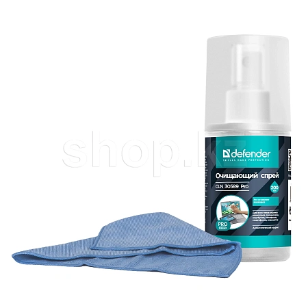 Чистящий набор Defender CLN 30589 Pro, спрей 200мл + микрофибра