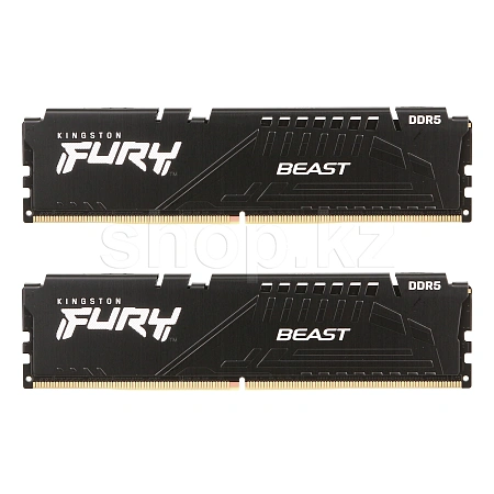 DDR-5 DIMM 16 GB 6000 MHz Kingston Fury Beast, 2x 8 GB Kit, Black, BOX (KF560C36BBEK2-16)