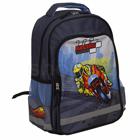 Школьный рюкзак ПИФАГОР Moto 229998, Dark Blue