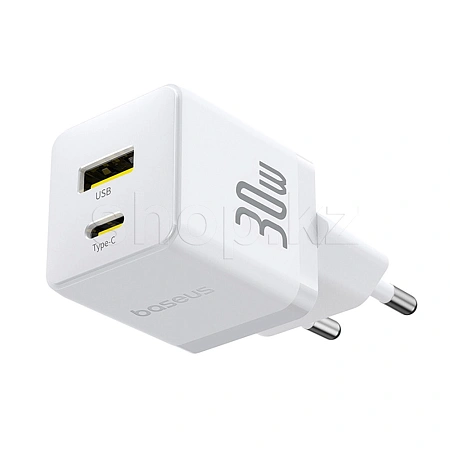 Зарядное устройство Baseus Palm C+U 30W, сеть, для USB устройств, Moon White
