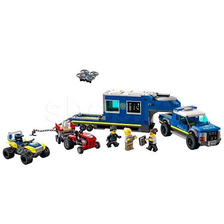 Lego, City конструкторы: Полицияның мобильді командалық трейлері