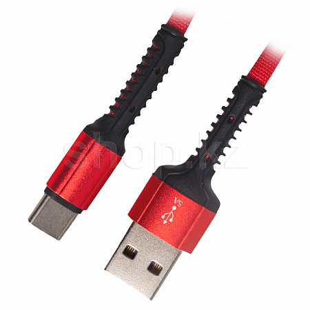 USB Type-C LDNIO LS63-5A, 1m, Red-Black интерфейс кабелі