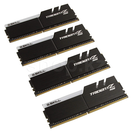 DDR-4 DIMM 128 GB 3200 MHz G.SKILL Trident Z RGB, 4x 32 GB Kit, Black, BOX (F4-3200C16Q-128GTZR)