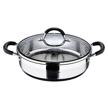 Кастрюля Masterpro Foodies BGMP-1503-BK, 28 см, 3.8 л, с крышкой