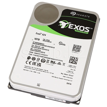 Жесткий диск HDD 16 TB Seagate Exos X24 (ST16000NM002H), 3.5", 512 MB, SATA III
