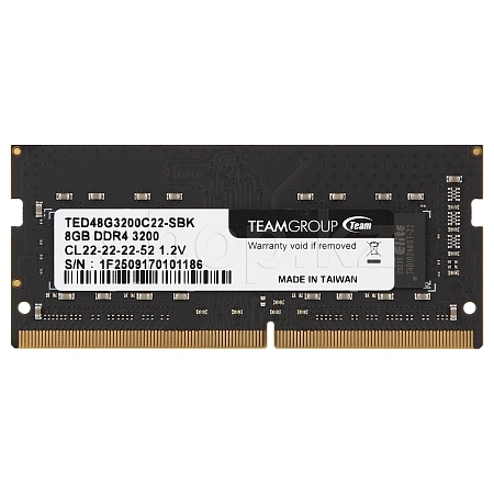 SO-DIMM 8 GB DDR4 PC25600/3200 MHz Team Group ELITE, BOX (TED48G3200C22-S01)