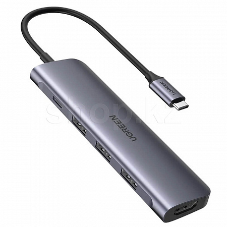 Переходник USB Type-C Multi Function 5in1, UGREEN CM136, BOX