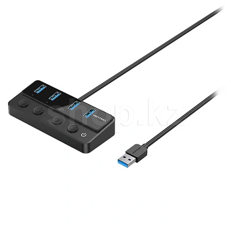 USB HUB 5-port USB 3.0 Vention CHWBF, Black