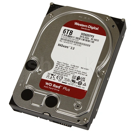 Жесткий диск HDD 6 TB Western Digital (WD60EFPX), 256 MB, SATA III, Red Plus