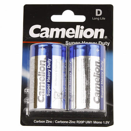 Camelion D Super Heavy Duty R20P-BP2B, 1.5V, (2 дана) батареясы