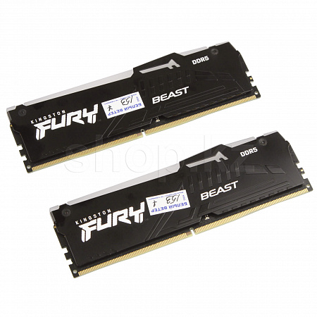 DDR-5 DIMM 64 GB 5600 MHz Kingston Fury Beast RGB, 2x 32 GB Kit, BOX (KF556C40BBAK2-64)