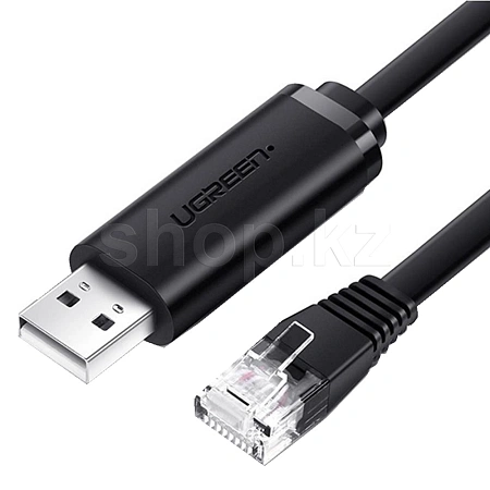 Кабель UGREEN USB 2.0 Type A - RJ45, 1.5m., m-m, Black