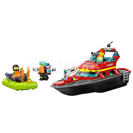 Lego, City конструкторы: Өрт сөндіру және құтқару қайығы