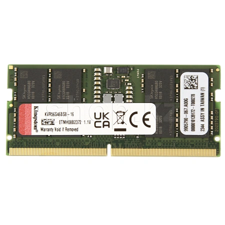 SO-DIMM 16GB DDR5 PC44800/5600MHz Kingston, BOX (KVR56S46BS8-16)