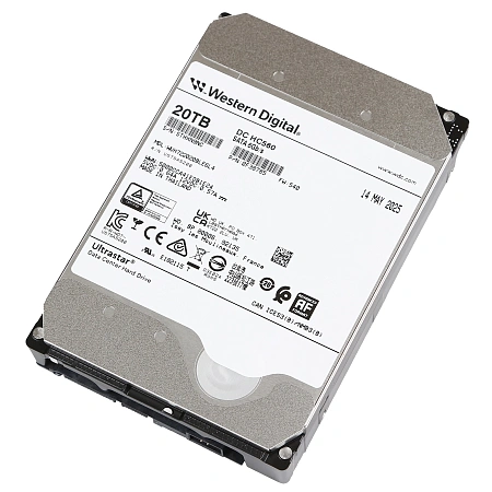 HDD 20 TB Western Digital Ultrastar DC HC560 (WUH722020BLE6L4), 3.5", 512 MB, SATA III қатқыл дискі