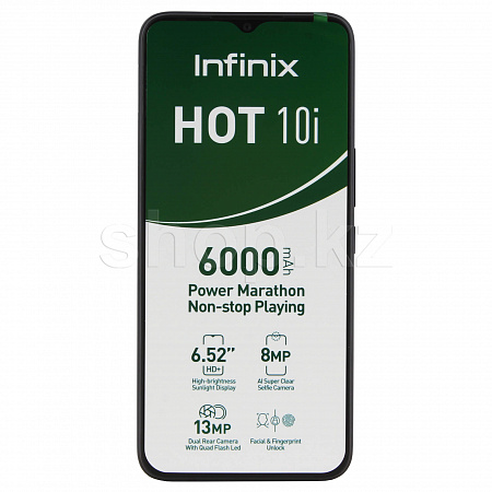 Смартфон Infinix HOT 10i, 32Gb, Black (PR652B)