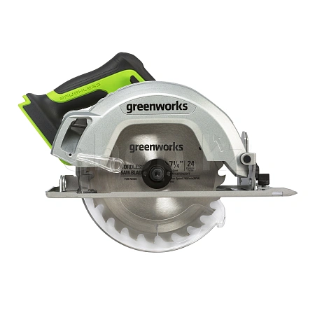 Циркулярная пила аккумуляторная Greenworks GD24CS, без аккумулятора и ЗУ