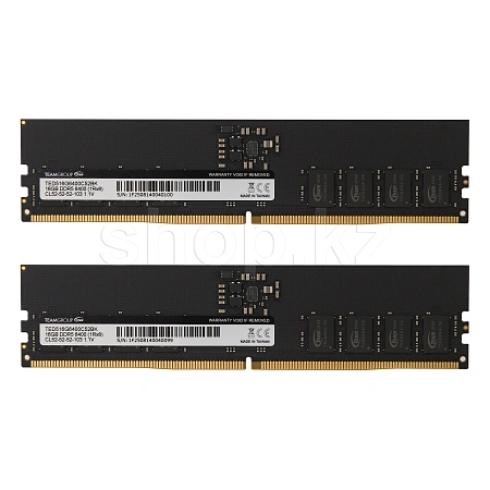 DDR-5 DIMM 32 GB 6400 MHz Team Group Elite, 2x 16 GB Kit, BOX (TED532G6400C52DC01)