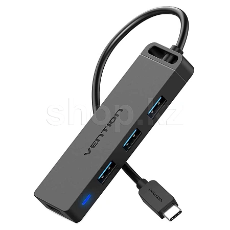 USB HUB 4-port USB Type-C Vention TGKBD, Black