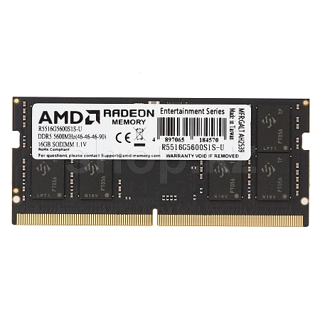 SO-DIMM 16GB DDR5 PC44800/5600MHz AMD Radeon R5 Entertainment Series, BOX (R5516G5600S1S-U)