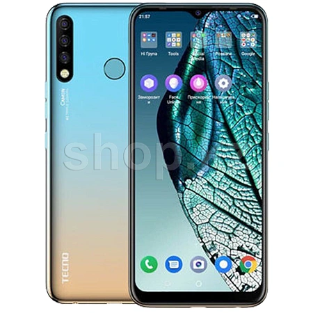Смартфон Tecno Camon 12, 64Gb, Sky Cyan (CC7)