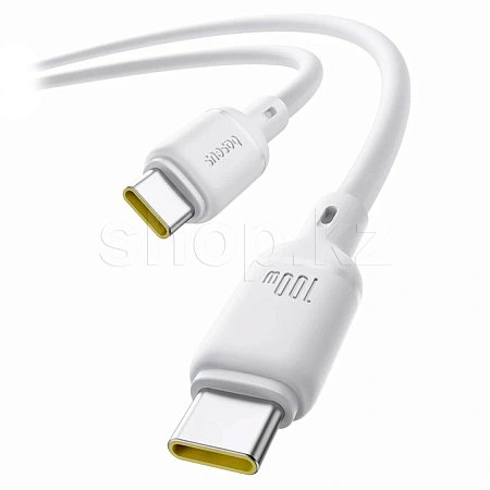 Кабель интерфейсный для USB Type-C - Type-C Baseus Silky CB000114, 1m, Moon White