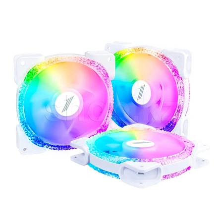 Комплект вентиляторов для корпуса 1Stplayer FIREMOON M1-D-W COMBO, 12cm, White