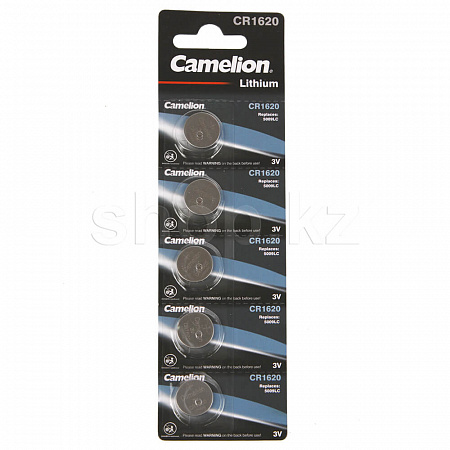 Camelion Lithium CR1620-BP5, 3V (5 дана) батареясы