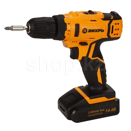 Дрель-шуруповерт аккумуляторный ВИХРЬ ДА-14.4Л-2К